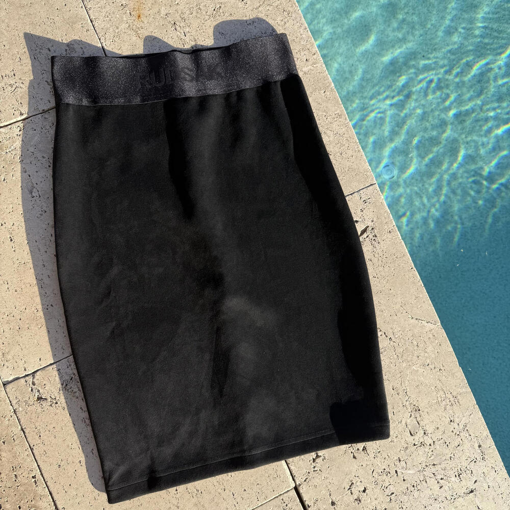 Rudsak Black Skirt with Logo Waistband Fall Skirt